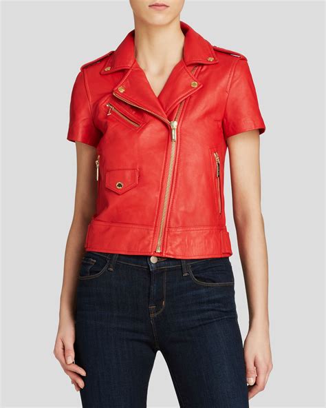 michael kors jackets red